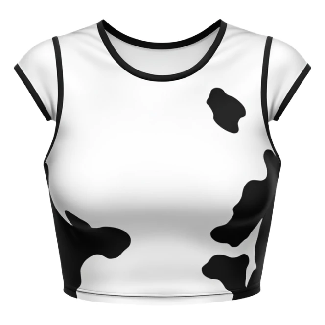super realistic cow print crop top sticker