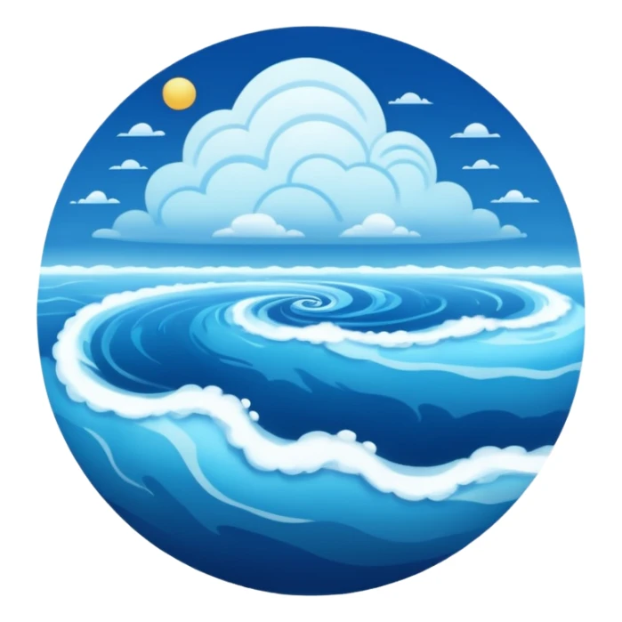 planet with a lot of water sticker