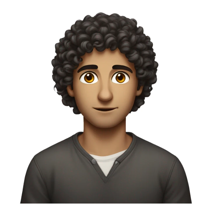 armenian boy w curly hair sharp jawline and david laid build  sticker
