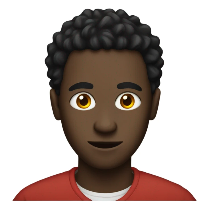 Black guy with one red dread and one eye in the middle sticker