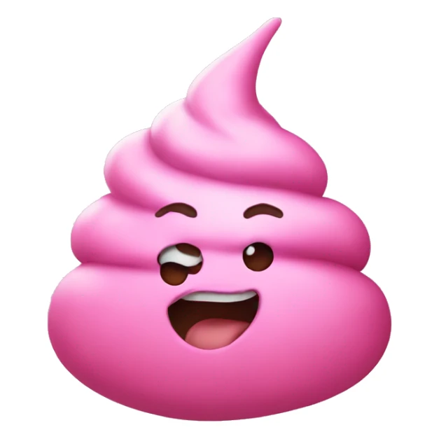 Pink poop emoji sticker