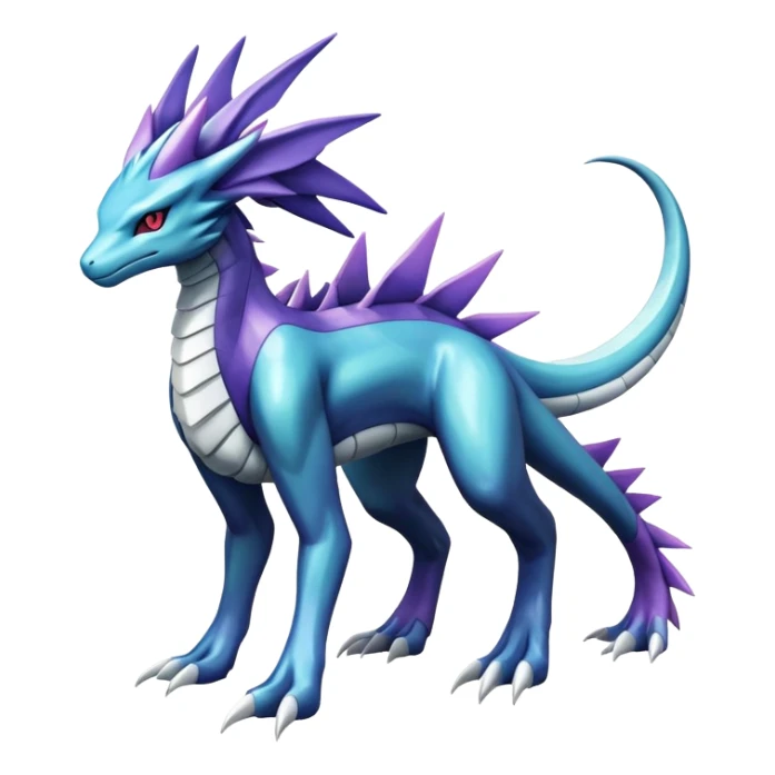  cool edgy shiny colorful Suicune-Dialga-Reptile full body sticker