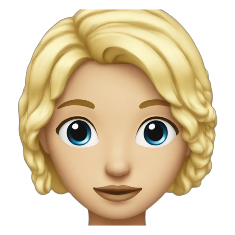 Fille blonde au yeux bleu sticker
