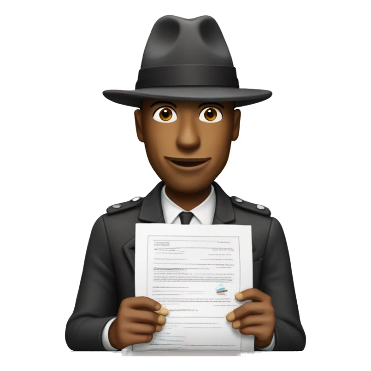 Pharell Williams shows an employment contract sticker