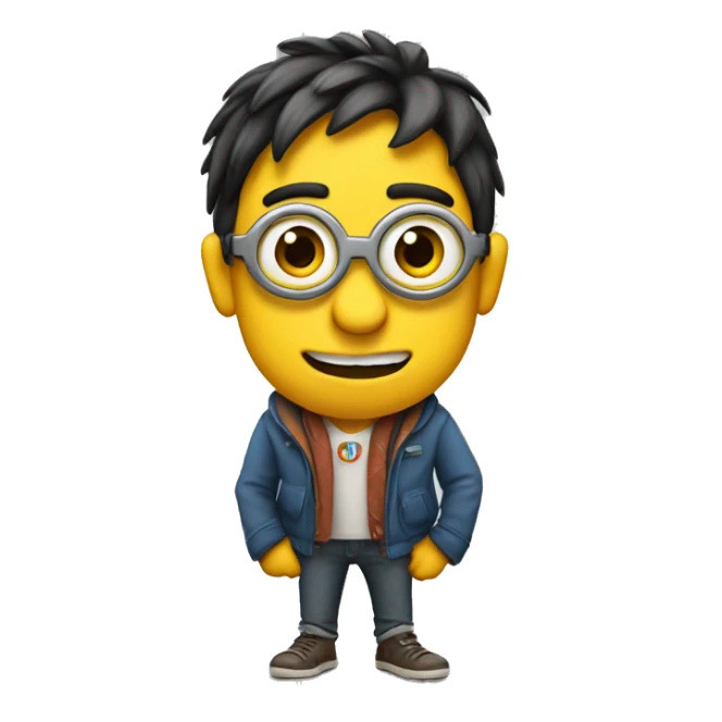 minion as indian student in amsterdam sticker