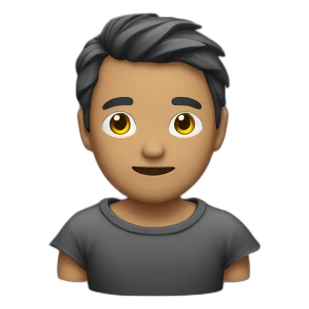 Chauve-man-with-t-shirt-angle-mort sticker