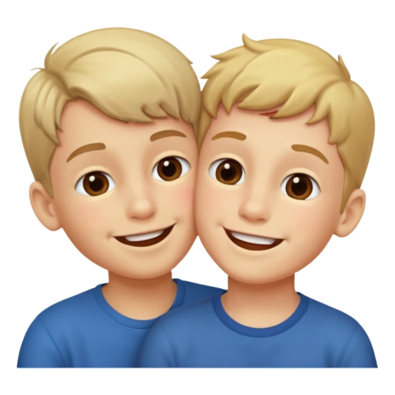 Produce me a emoji where two boys kissing sticker