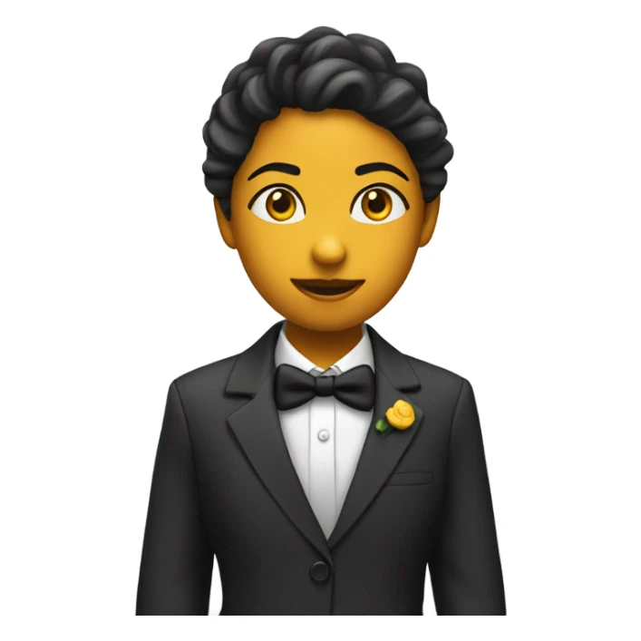 Chica con traje formal hablando sticker