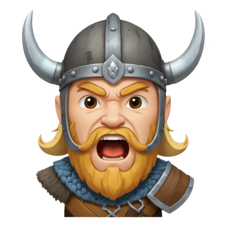 un vichingo con l'elmetto che urla  sticker