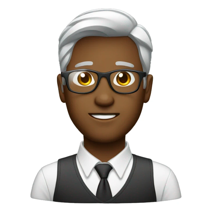 professional wearing cool glass sticker