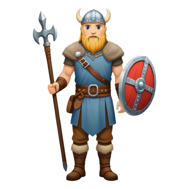 Viking norwegian no beard in full height  sticker