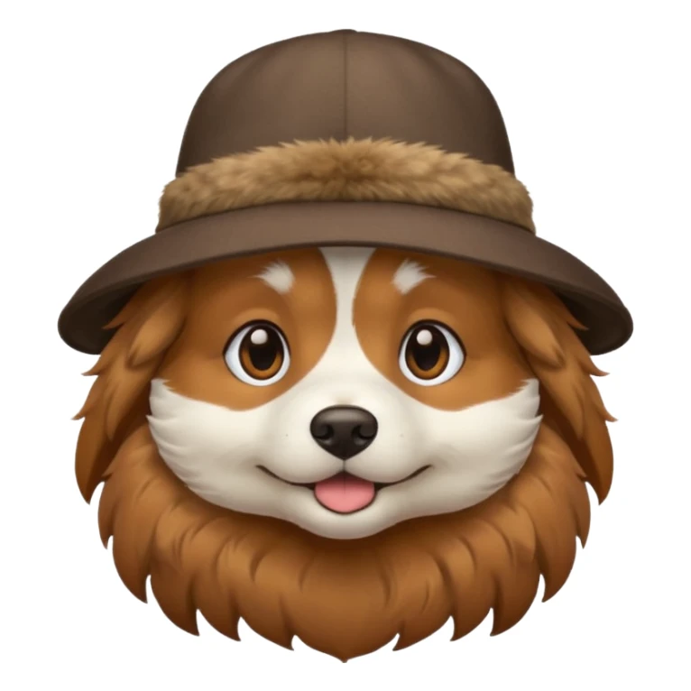 un chien avec un chapeau sticker