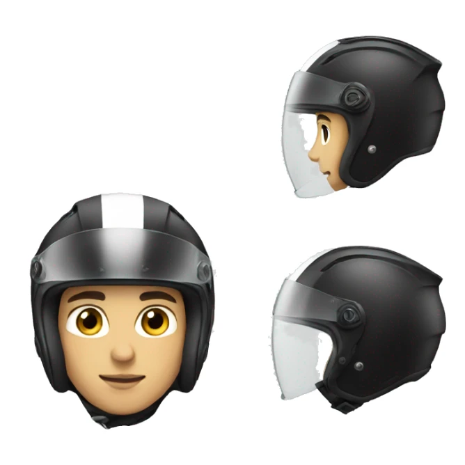 racer male wearing a helmet sticker