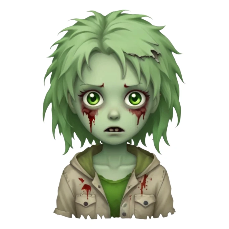 a cute zombie girl sticker
