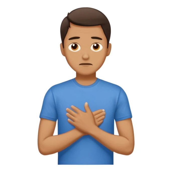 Man wearing a t-shirt and feeling cold sticker