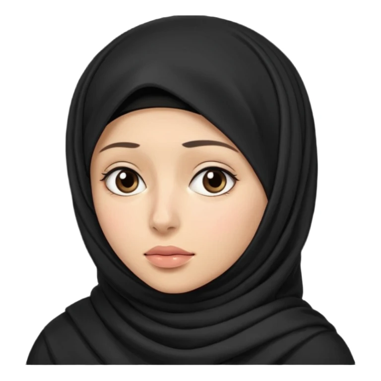 sick and tired woman in black hijab sticker