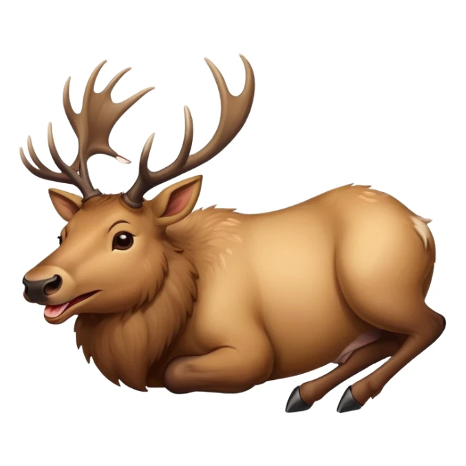 bull elk rolling on the floor laughing sticker