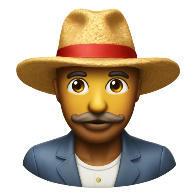 A sun with an Italian hat on and he’s doing a kissy face sticker