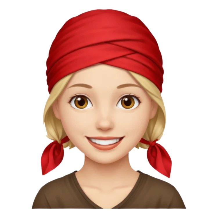 woman with wearing red bandana sticker