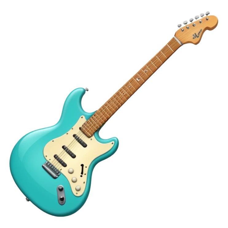 Electric guitar 1950s retro turquoise sticker