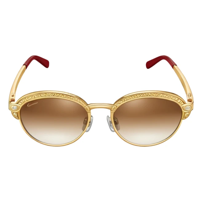 Cartier glasses, luxury eyewear sticker