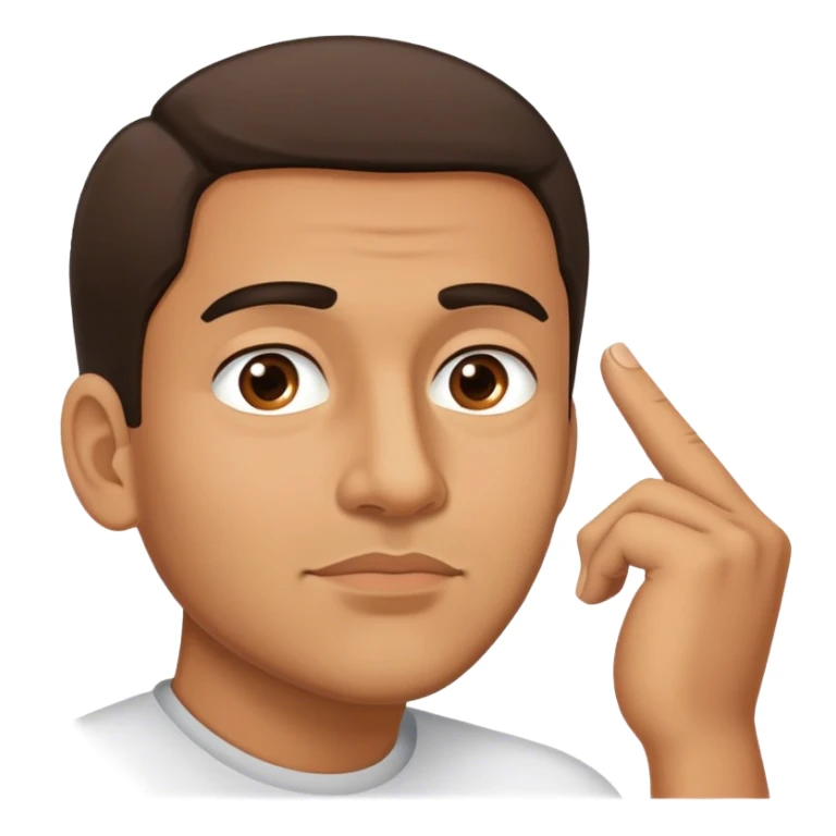 Edward Snowden as a Hispanic man, with his hand on chin sticker