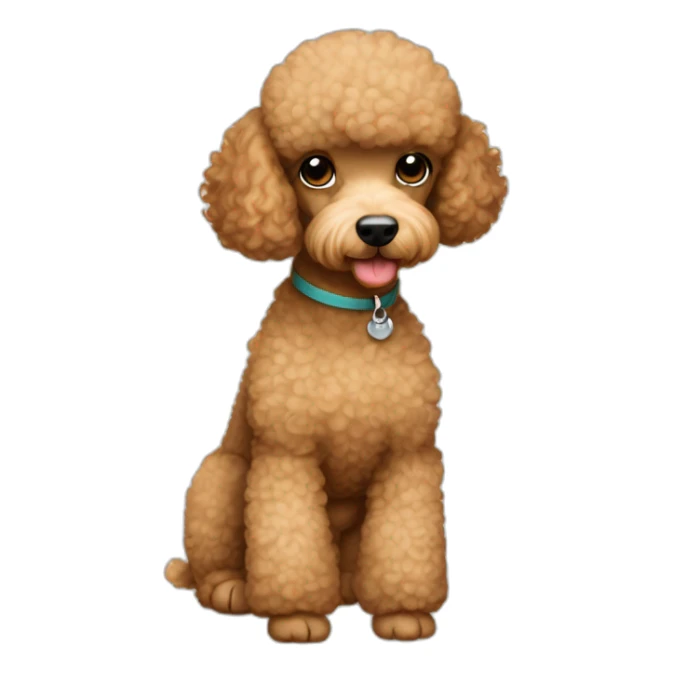 i want a small three pound light brown poodle with a short haircut.  The poodle has to be very cute and playful. sticker