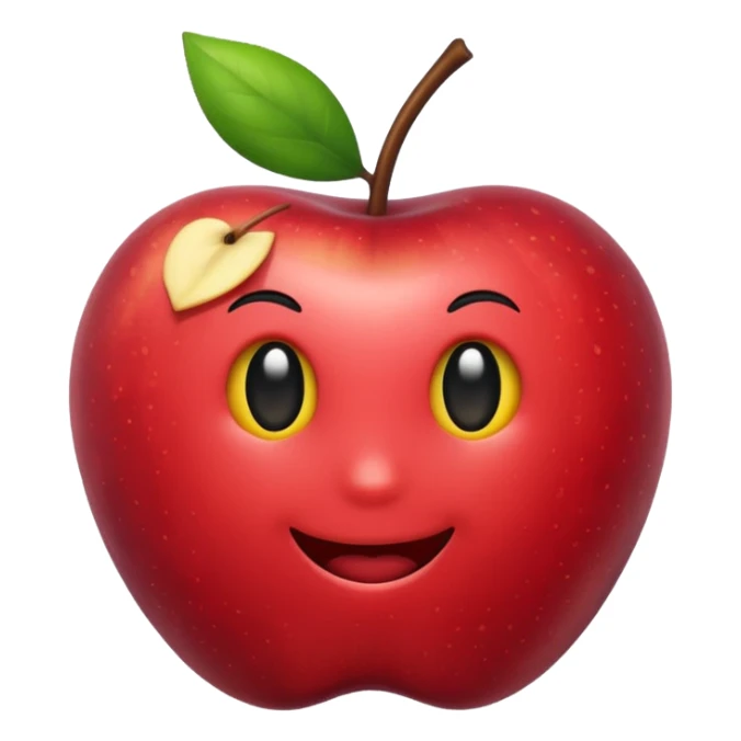 Emoji de manzanita de aiphon color negro  sticker