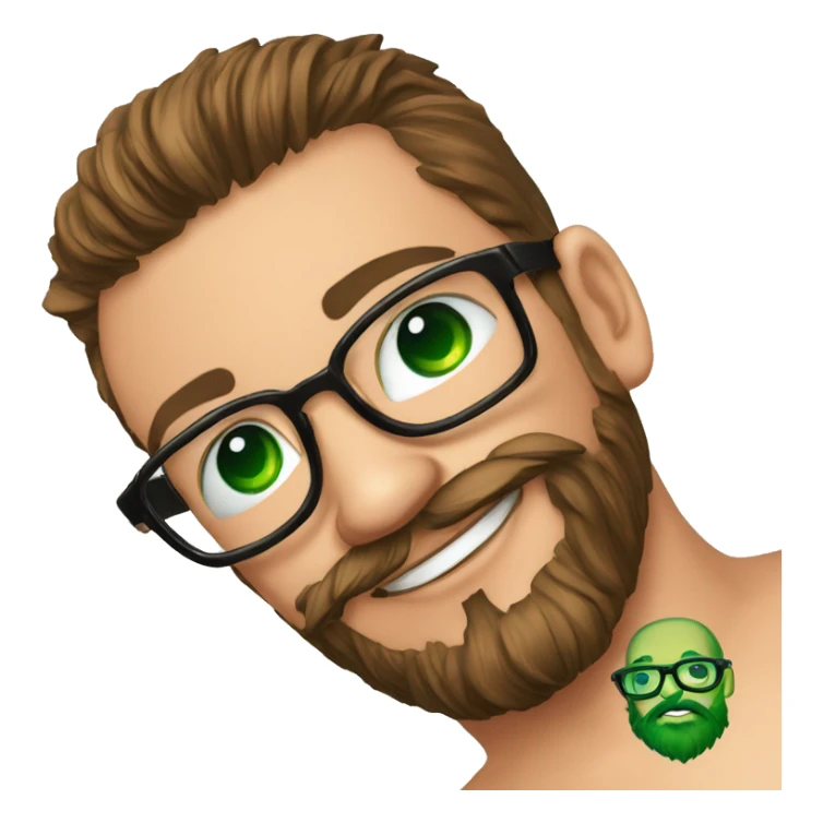 webmaster green eyes beard glasses tattoo on forearm sticker