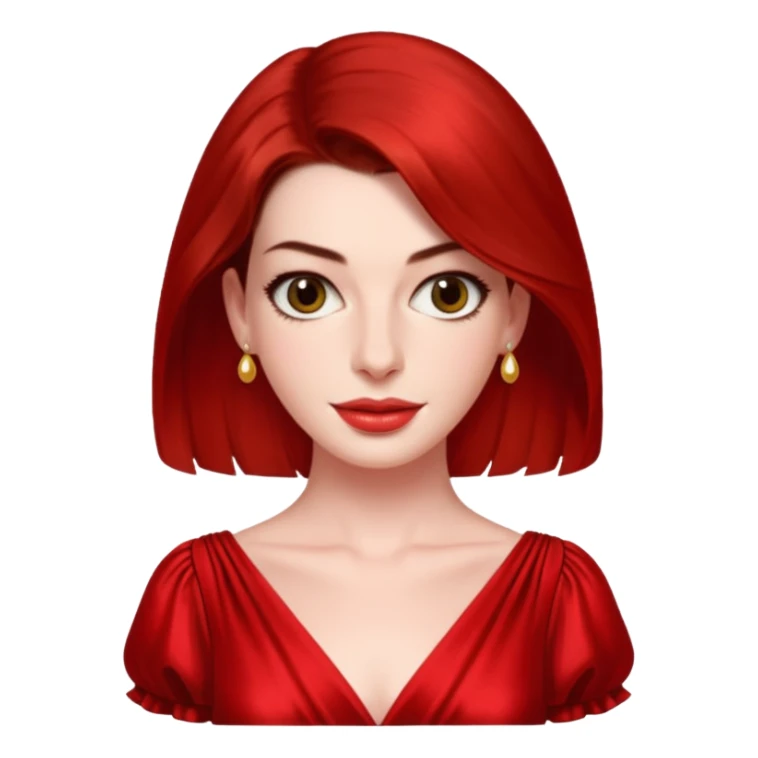 Anne Hathaway in red dress sticker