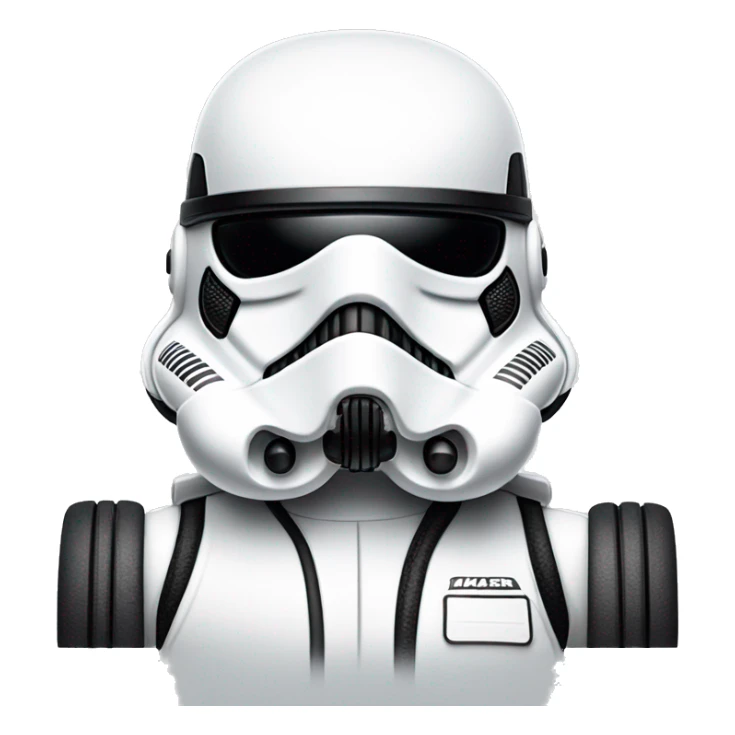 Stormtrooper that drives a F1 car from mclaren sticker