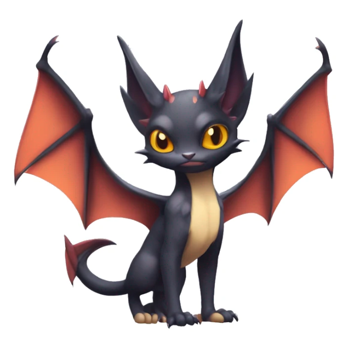  Kawaii Edgy Cool Beautiful Noivern-Nargacuga-Litten-Bat-Cat full body sticker
