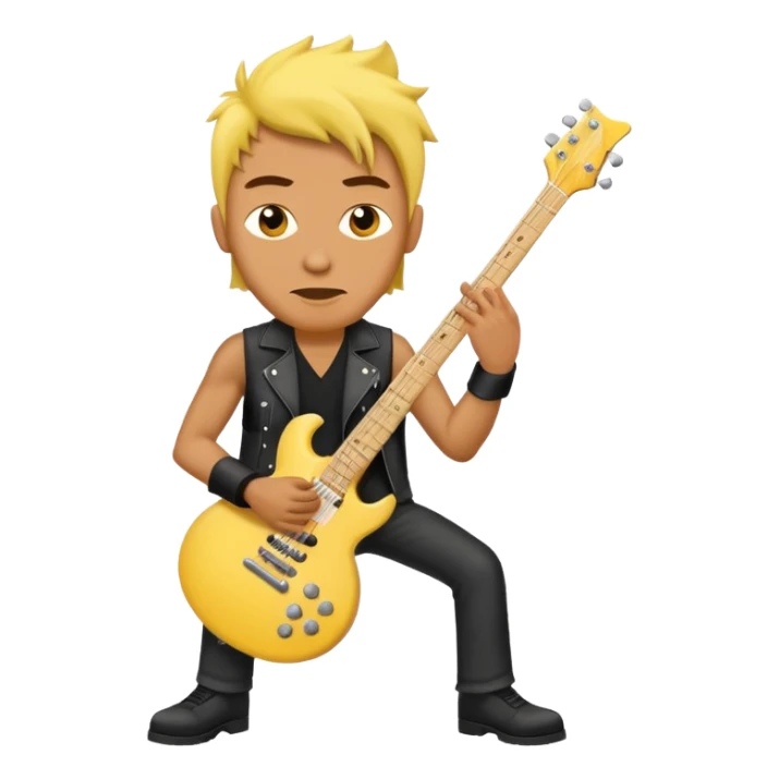 Yellow man with the rockstar sigh going down  sticker