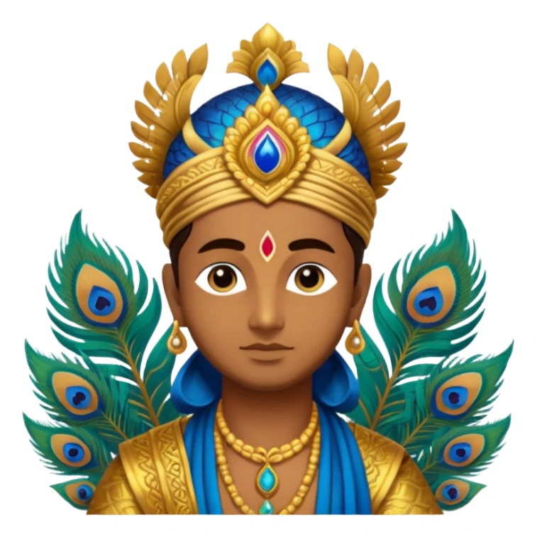 lord murugan with peacock and vel sticker