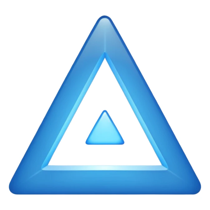 iOS style emoji, minimal summoning symbol, three dots triangle sticker