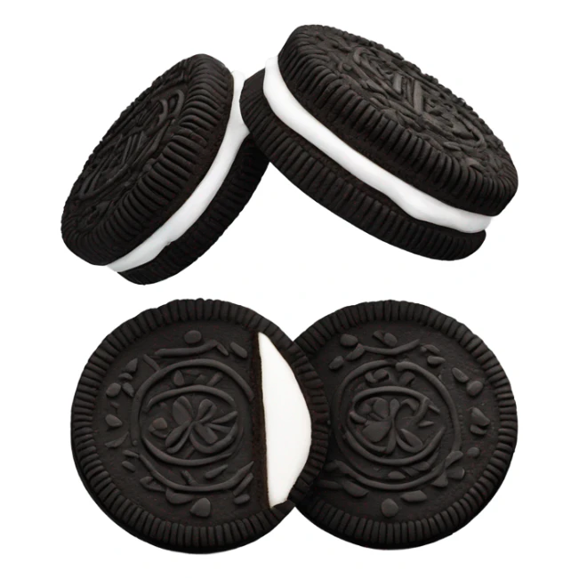 Two Oreo cookies on top of each other sticker