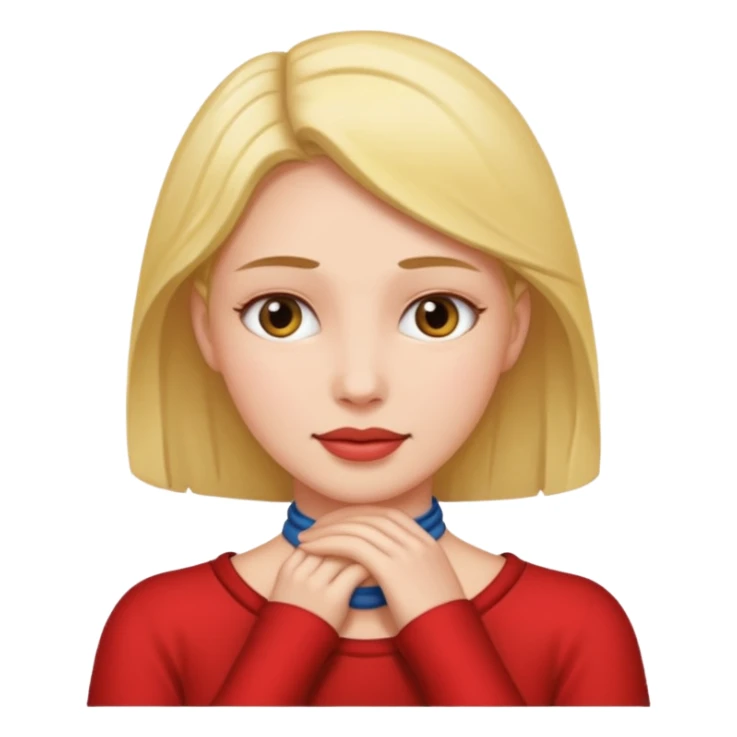 Women holding her neck  sticker