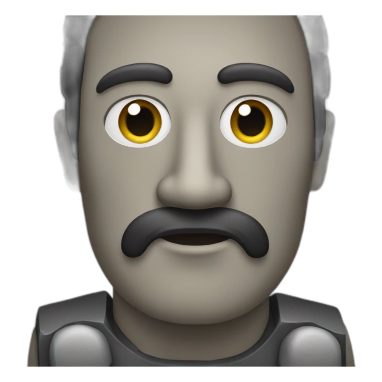 Moai emoji with short mustache sticker