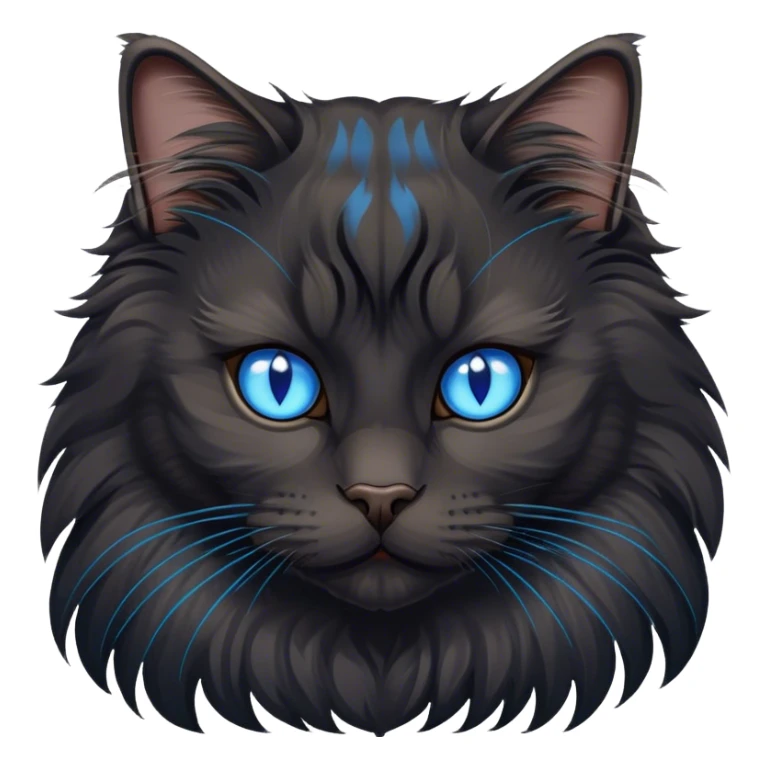 black maine coon with blue eyes sticker
