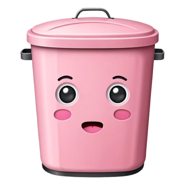 kawaii trash can EMOJI made of SPAM MEAT sticker