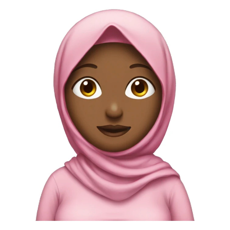 pregnant woman with hijab pink shirt sticker