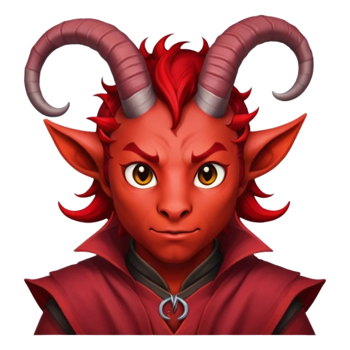 dnd male character tiefling and cloth sticker