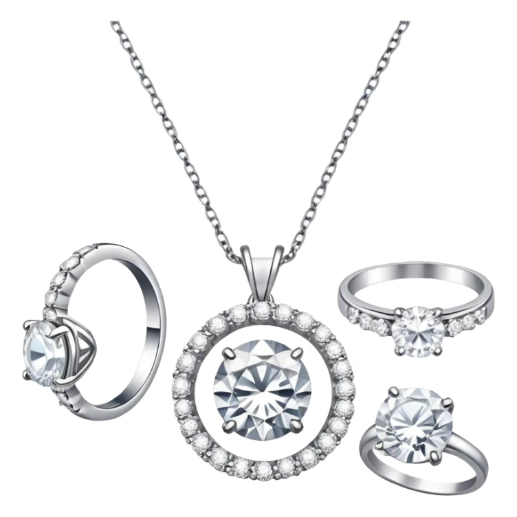 diamond ring necklace earrings jewelry sticker