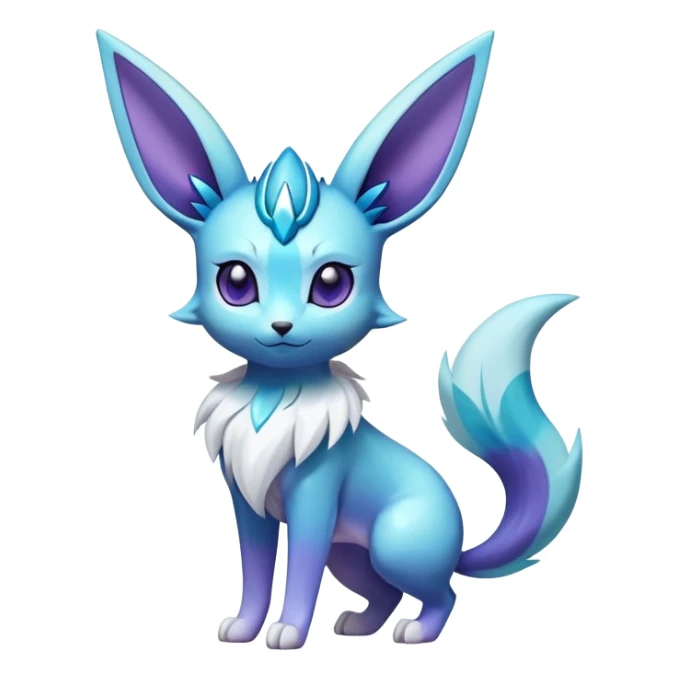 Shiny colorful Glaceon-Espeon-Pokémon sticker