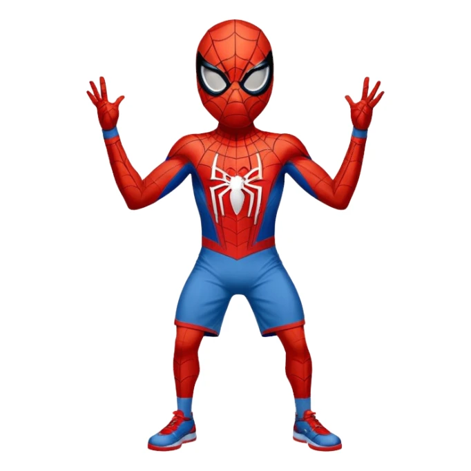 Spider-Man wearing a Denver Nuggets jersey and shorts sticker