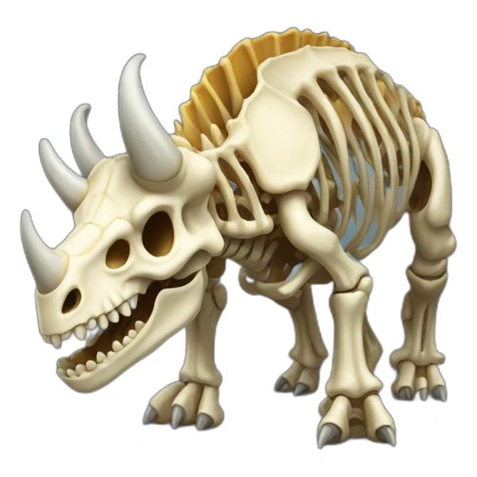 triceratops skeleton sticker