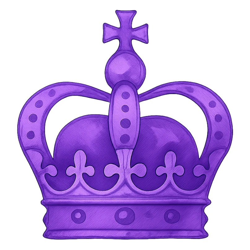 corona morada, light style, transparent background sticker