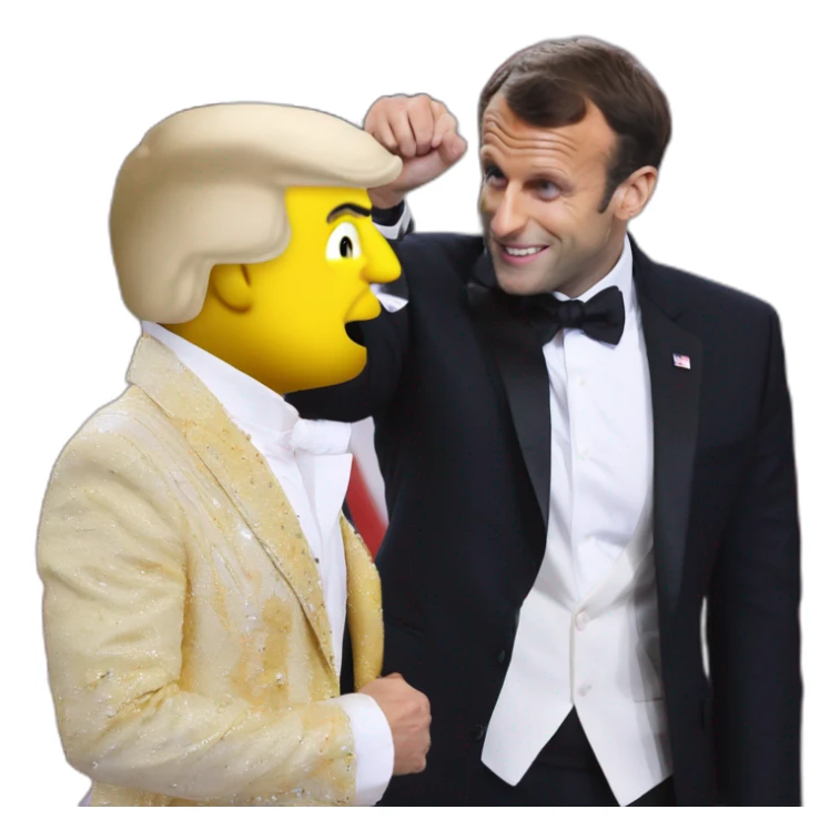 Emmanuel Macron faisant le doigt d’honneur a Trump sticker