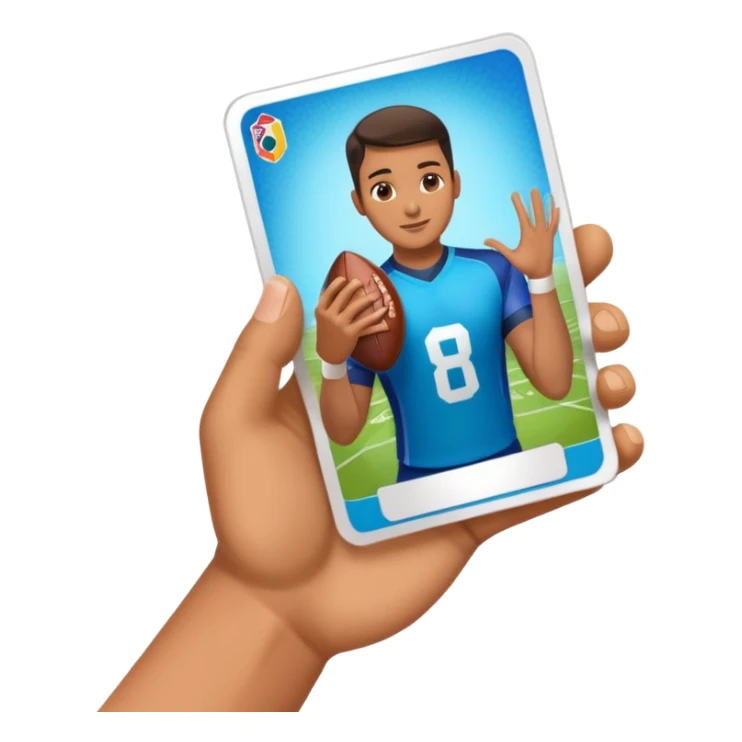 hand opening football card packs in madden sticker