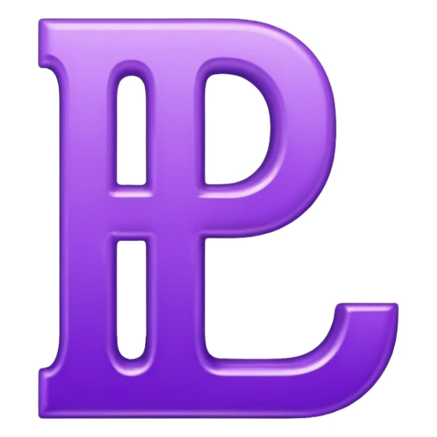 purple capital letter "I" alphabet sticker